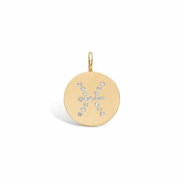 Gold-plated silver pendant with zodiac sign - THE PISCES