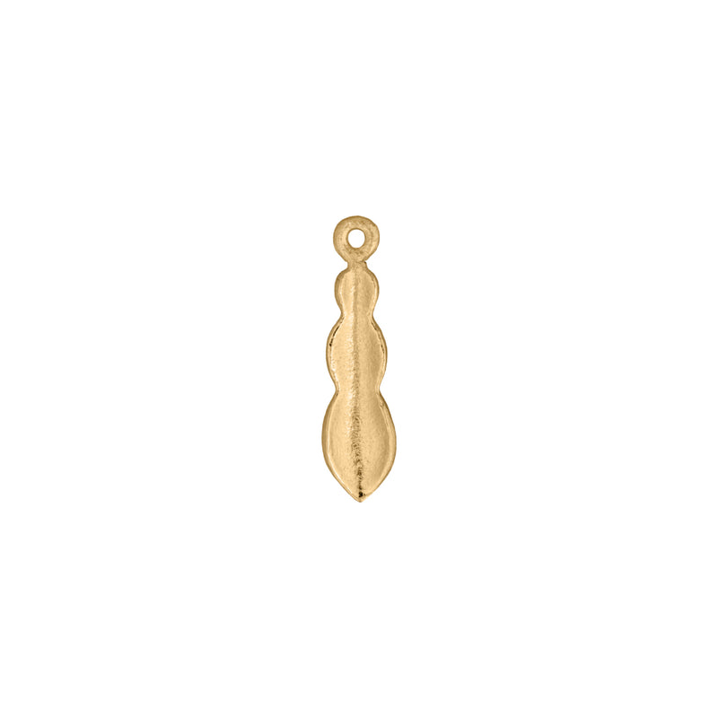 Leaves gold-plated silver ear pendant