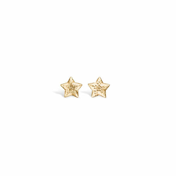 Gold-plated sterling silver star stud earrings