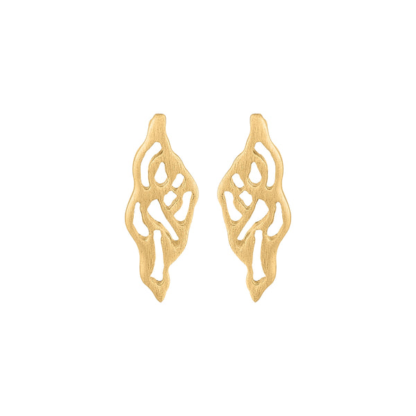 Silhouettes gold-plated silver earrings