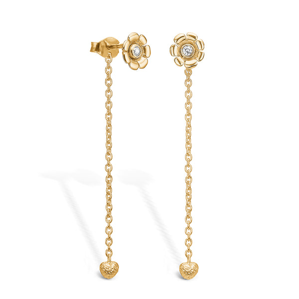 Gold-plated sterling silver earrings