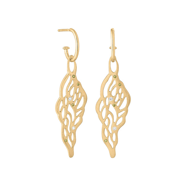 Silhouettes gold-plated silver earrings