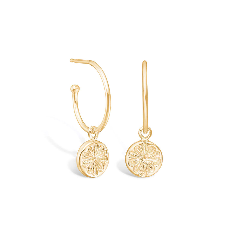 Gold-plated sterling silver "Poppies" earring