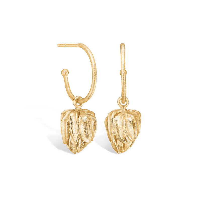 Gold-plated sterling silver "My autumn garden" earring