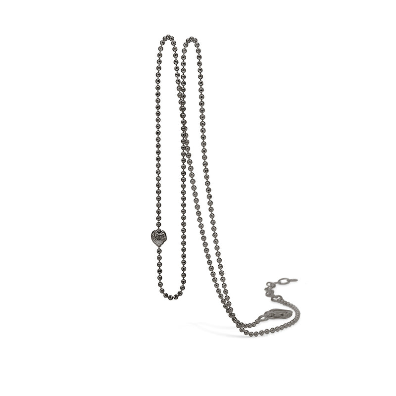 Fejl sympati mister temperamentet Sort rhodineret sterling sølv halskæde 90cm – Blossom Copenhagen