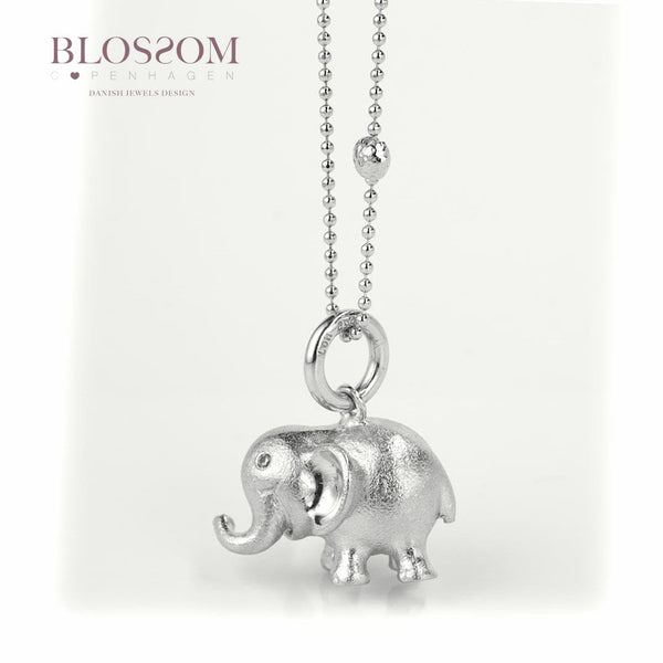 Sterling silver necklace with elephant