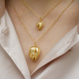 Gold-plated sterling silver "My autumn garden" necklace