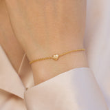 Gold-plated sterling silver bracelet with iconic heart