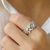 Sterling silver ring with clear cubic zirconia