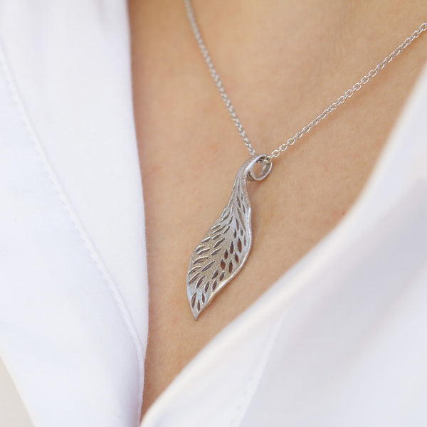 Leaves sterling silver necklace