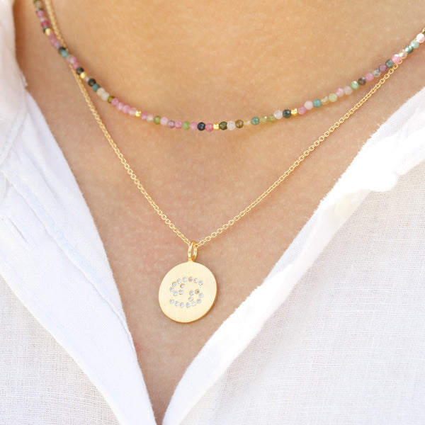 Gold-plated sterling silver pendant with zodiac sign - CANCER